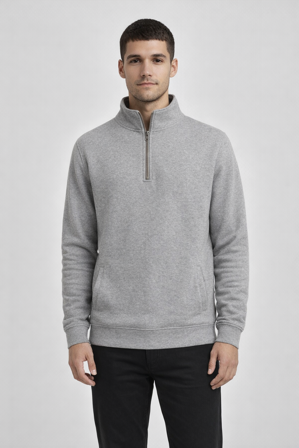 Mv Sport 20315 Fundamental Fleece Qtr Zip - Graphite
