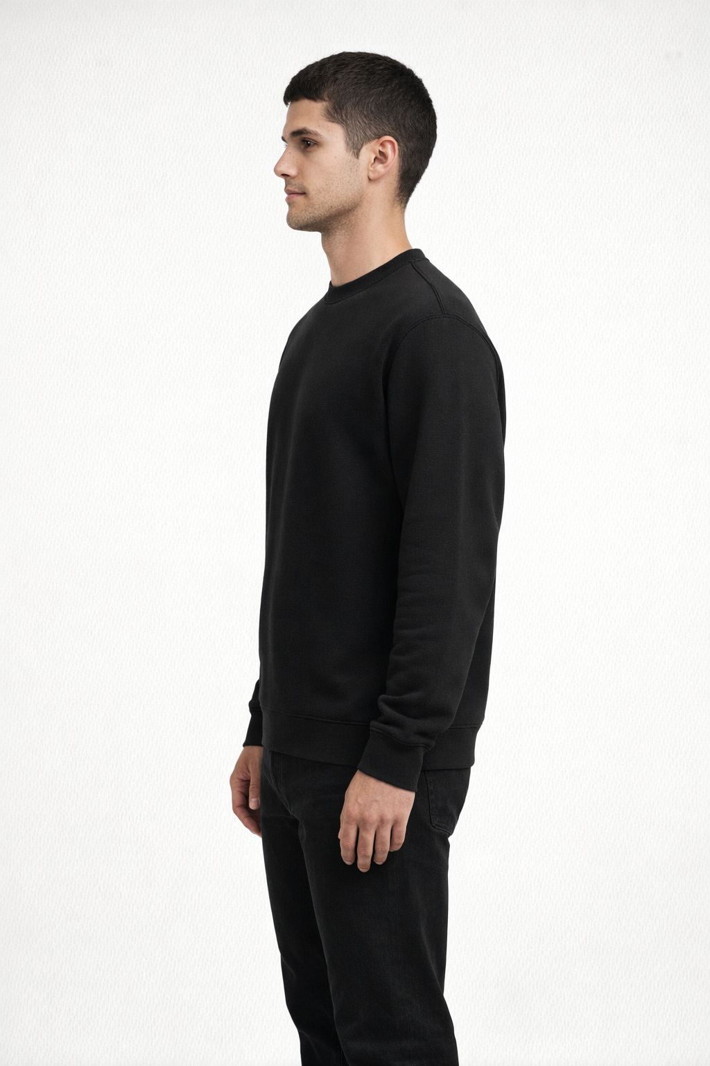 Mv Sport 20335 Fundamental Fleece Crew - Black