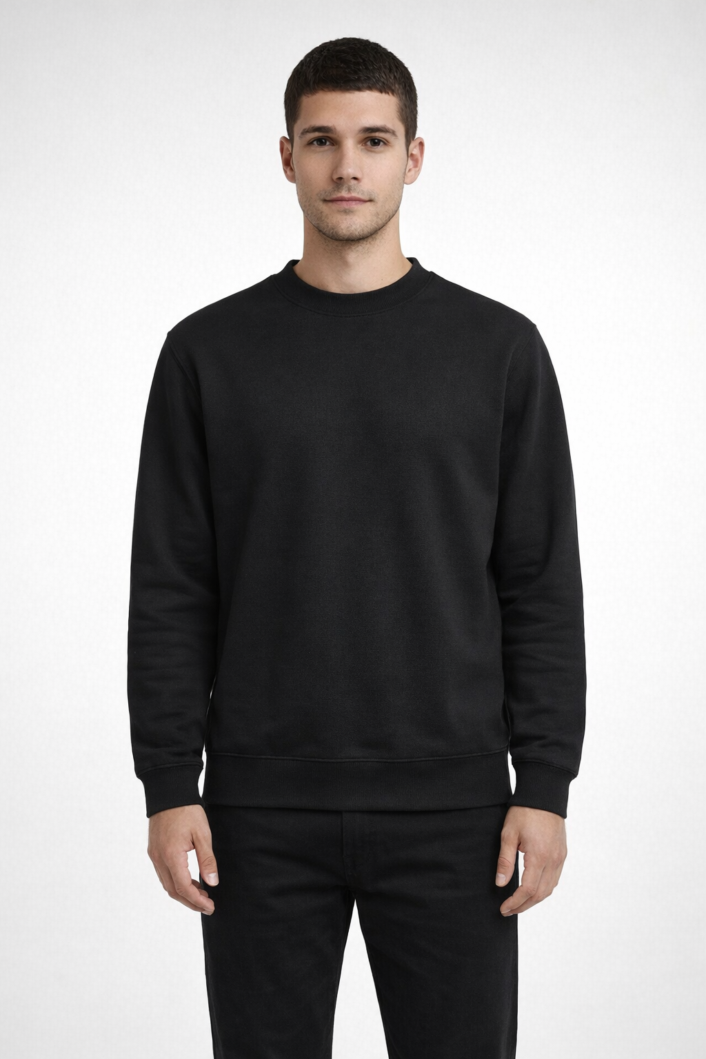 Mv Sport 20335 Fundamental Fleece Crew - Black