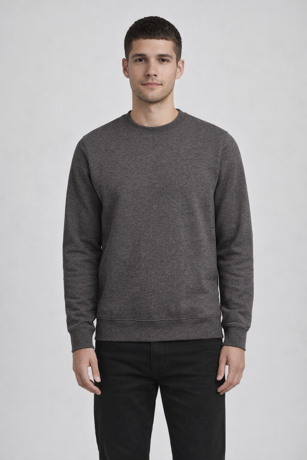 Mv Sport 20335 Fundamental Fleece Crew - Charcoal