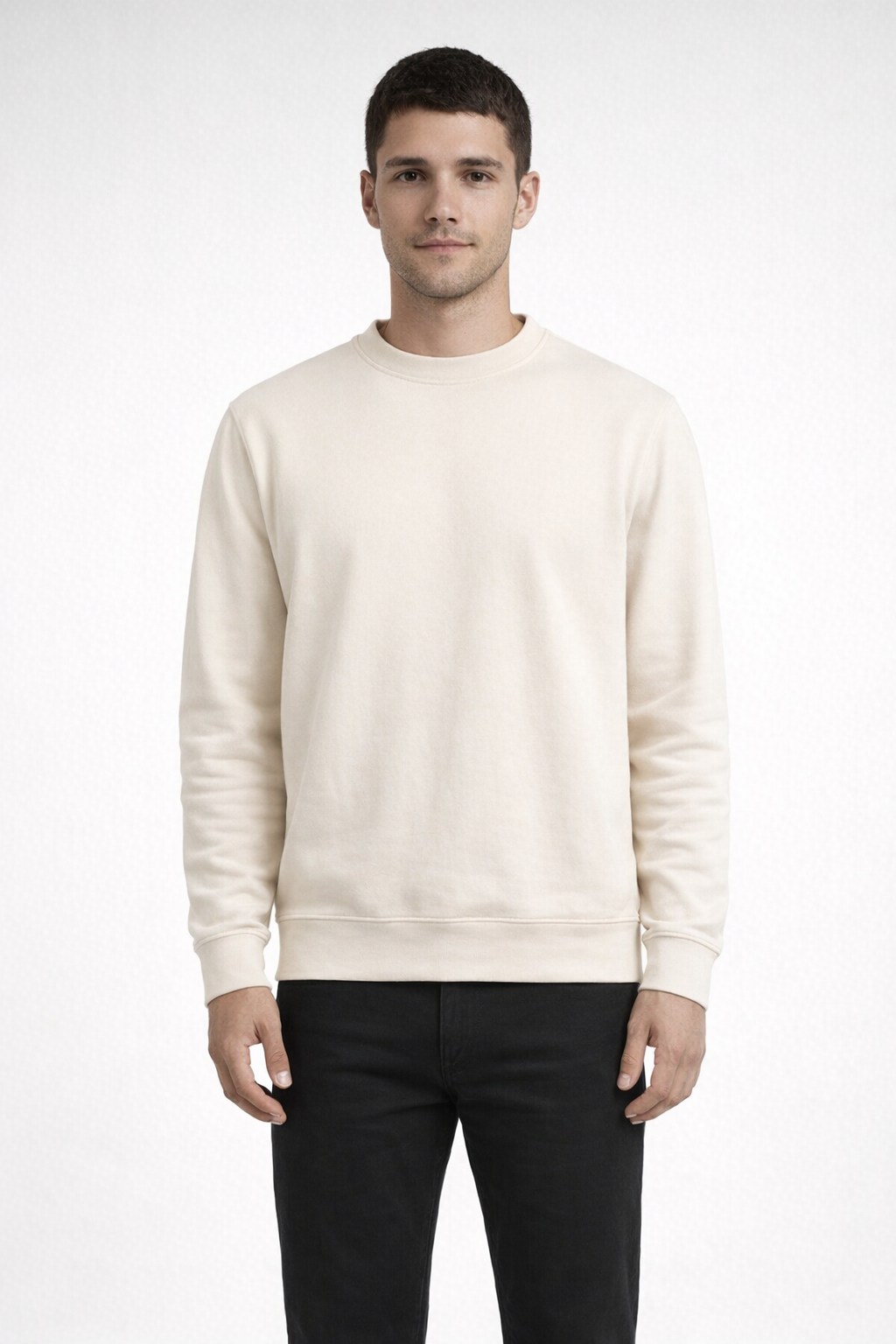 Mv Sport 20335 Fundamental Fleece Crew - Ecru
