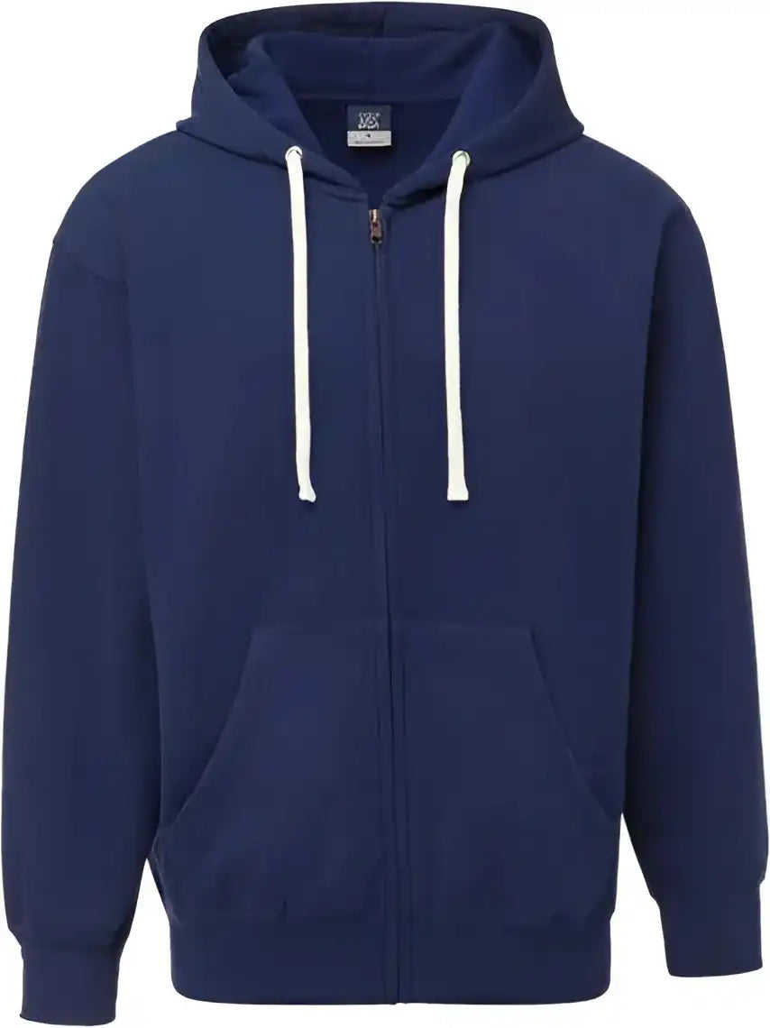 Mv Sport 22132 Vintage Fleece Full Zip Hooded Sweatshirt Blue