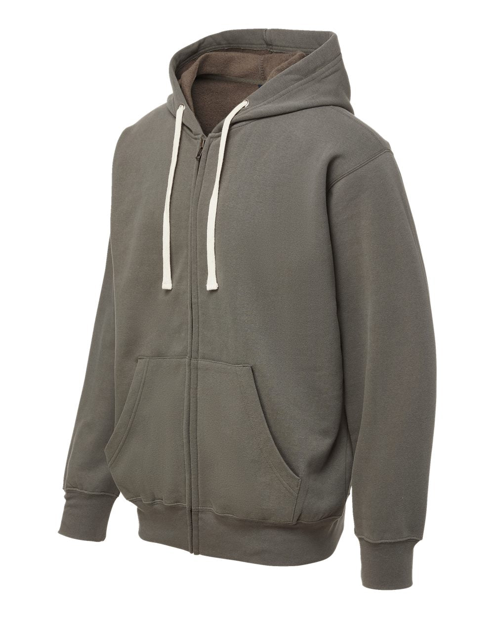 Mv Sport 22132 Vintage Fleece Full-zip Hooded Sweatshirt - Granite