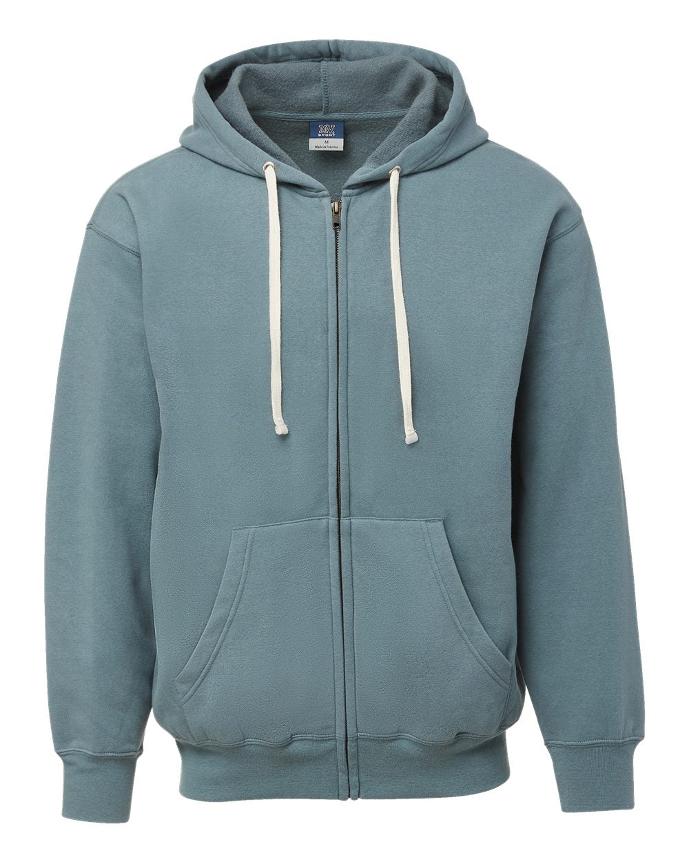 Mv Sport 22132 Vintage Fleece Full-zip Hooded Sweatshirt - Marine