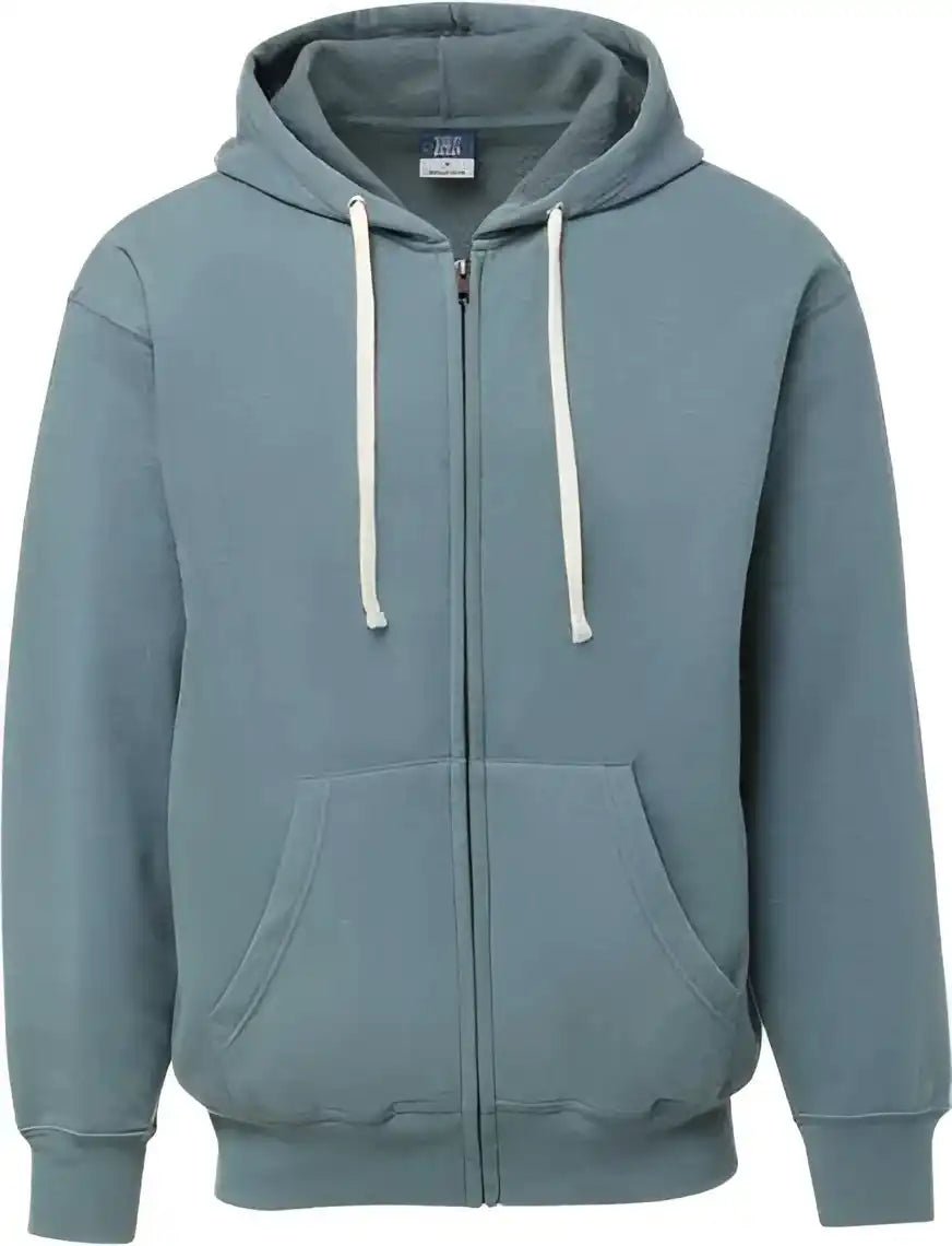 Mv Sport 22132 Vintage Fleece Full Zip Hooded Sweatshirt Marine