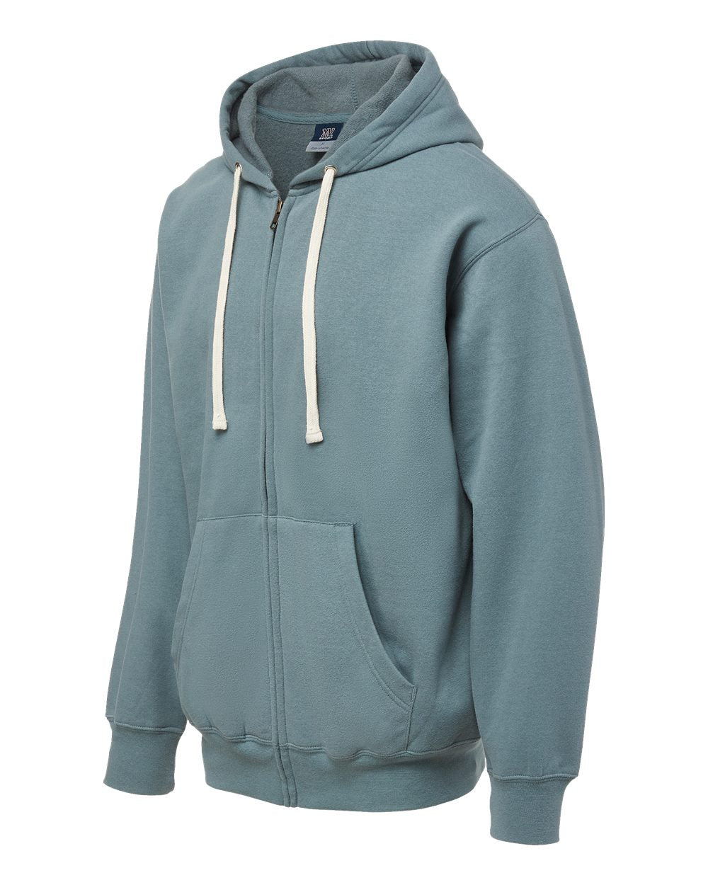 Mv Sport 22132 Vintage Fleece Full-zip Hooded Sweatshirt - Marine