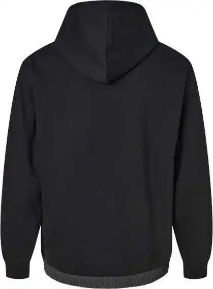 Mv Sport 23112 Mixed Media Hooded Sweatshirt Black Charcoal