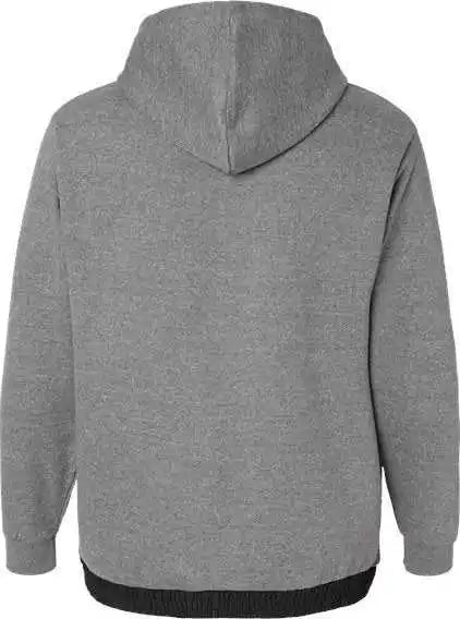 Mv Sport 23112 Mixed Media Hooded Sweatshirt - Graphite Black