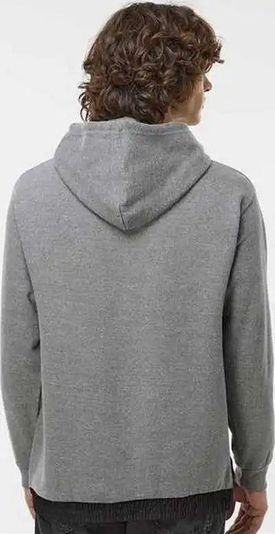 Mv Sport 23112 Mixed Media Hooded Sweatshirt - Graphite Black