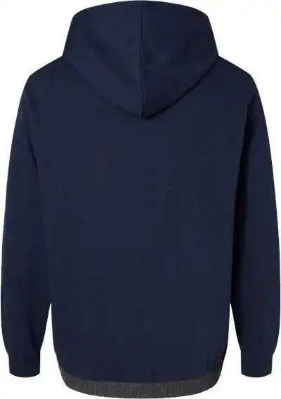 Mv Sport 23112 Mixed Media Hooded Sweatshirt - Navy Charcoal