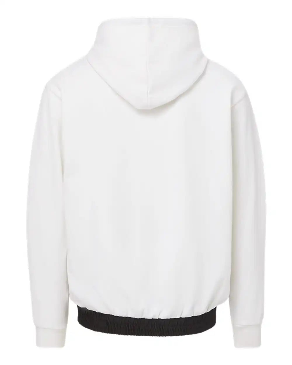 Mv Sport 23112 Mixed Media Hooded Sweatshirt - White Black - White/ / s