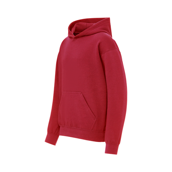 Mv Sport 23153y Youth Buddy Hooded Sweatshirt - Crimson