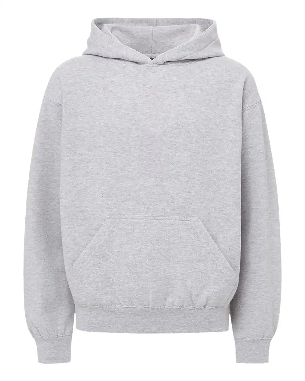 Mv Sport 23153y Youth Buddy Hooded Sweatshirt - Heather Grey - Xs