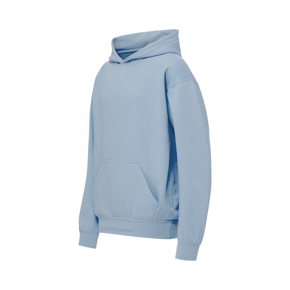Mv Sport 23153y Youth Buddy Hooded Sweatshirt - Lt Denim Heather