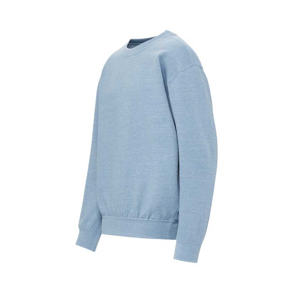 Mv Sport 23154y Youth Buddy Crewneck Sweatshirt - Lt Denim Heather