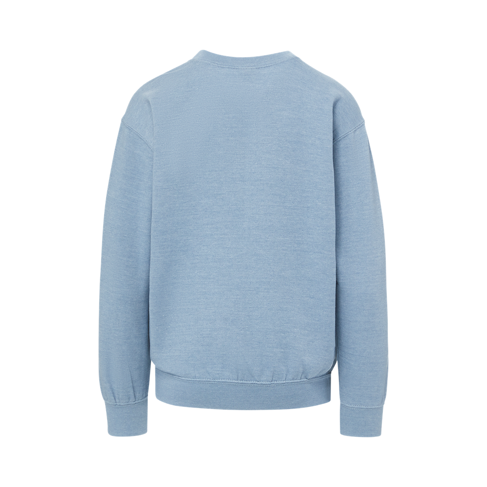 Mv Sport 23154y Youth Buddy Crewneck Sweatshirt - Lt Denim Heather