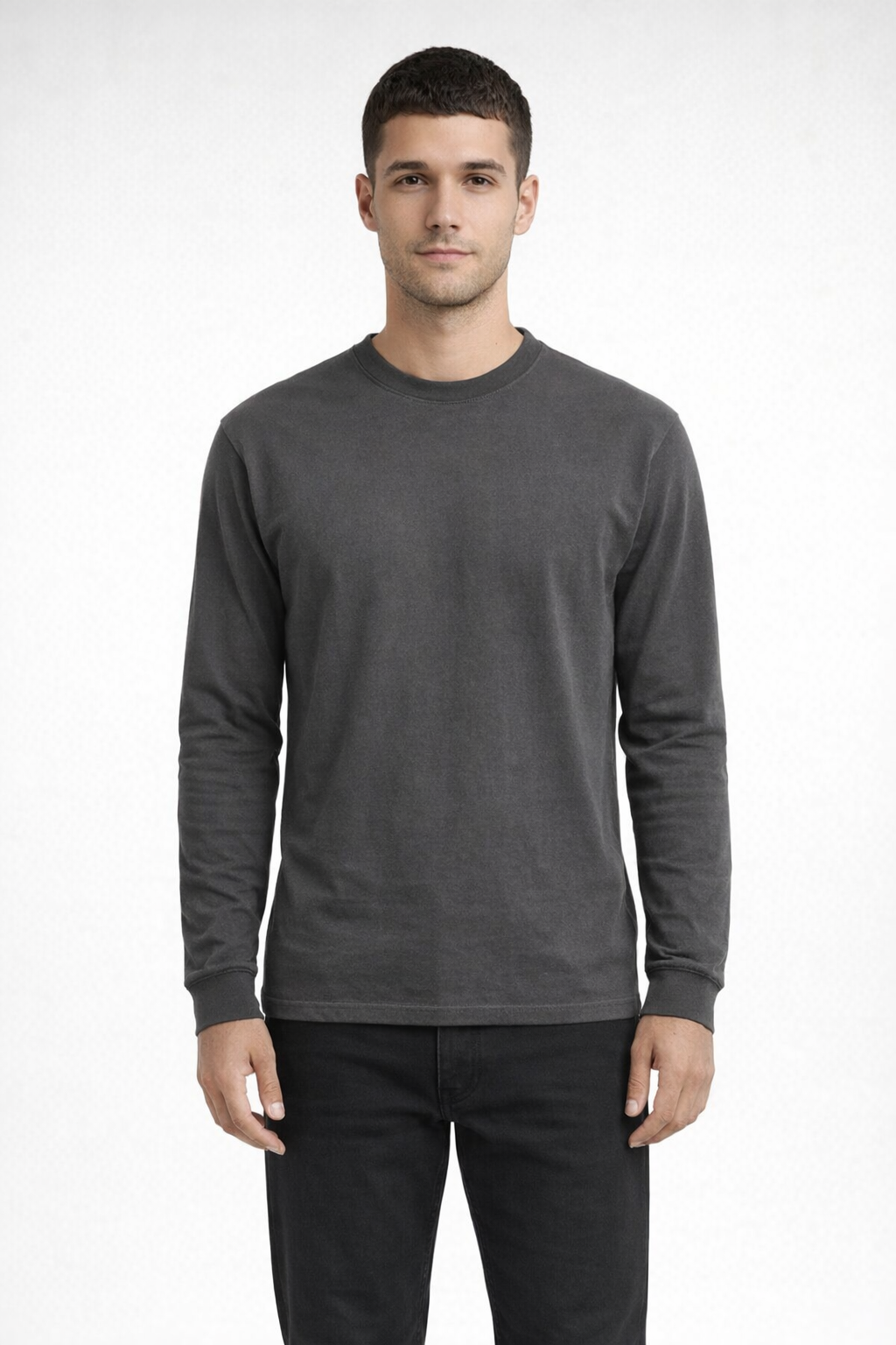 Mv Sport 23415 Coastal Color Long Sleeve Tee - Caviar