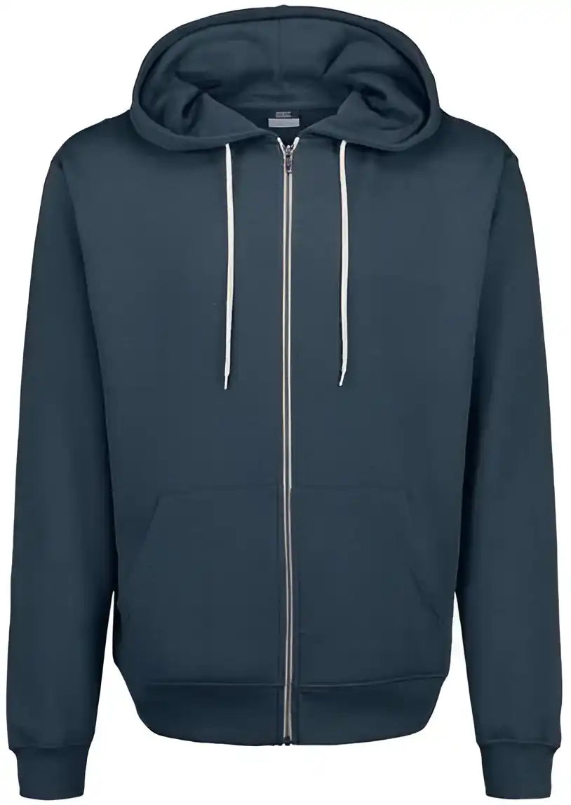 Mv Sport 2349 Retro Heather Full Zip Hooded Sweatshirt Indigo Pepper
