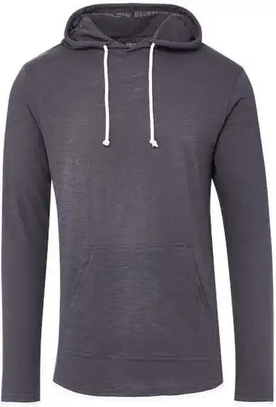 Mv Sport 24401 Miles Slub Hooded Long Sleeve t Shirt Iron Gray