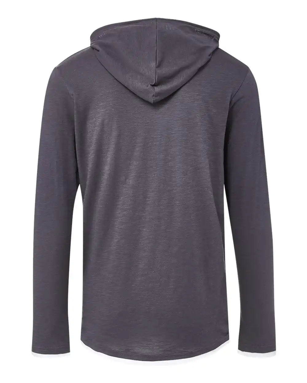 Mv Sport 24401 Miles Slub Hooded Long Sleeve T-shirt - Iron Grey - s