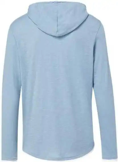 Mv Sport 24401 Miles Slub Hooded Long Sleeve t Shirt Light Denim Heather