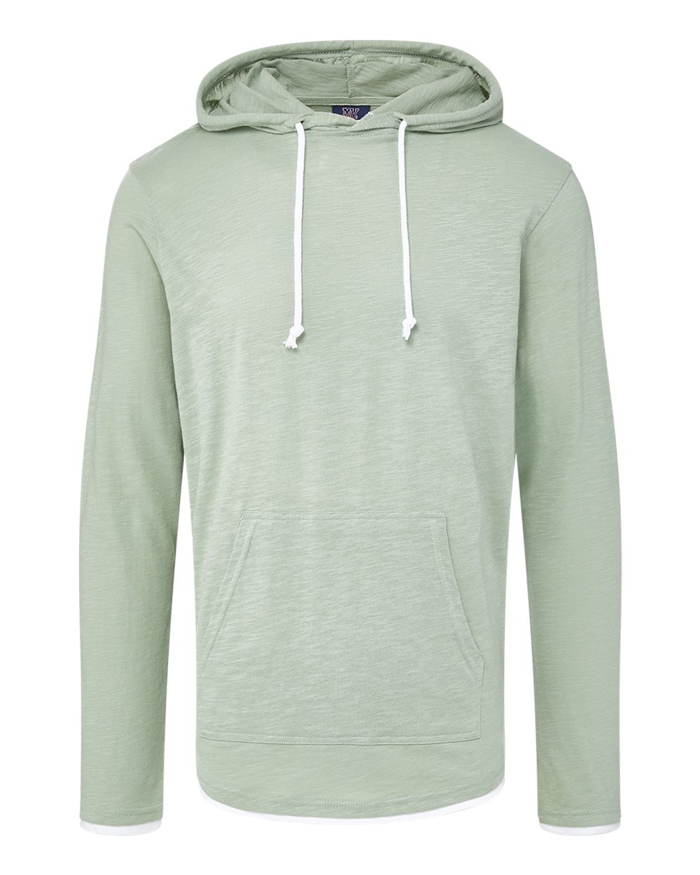Mv Sport 24401 Unisex Miles Slub Hooded Long Sleeve T-shirt - Greenstone