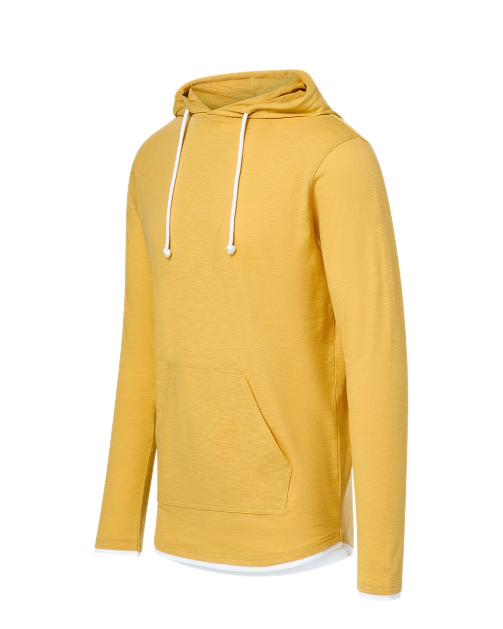 Mv Sport 24401 Unisex Miles Slub Hooded Long Sleeve T-shirt - Ginger