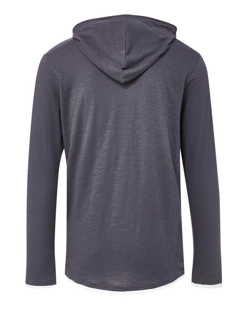 Mv Sport 24401 Unisex Miles Slub Hooded Long Sleeve T-shirt - Iron Grey