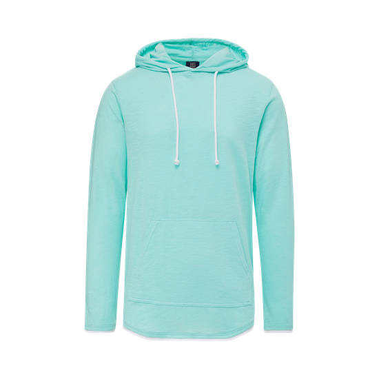 Mv Sport 24401 Unisex Miles Slub Hooded Long Sleeve T-shirt - Oasis