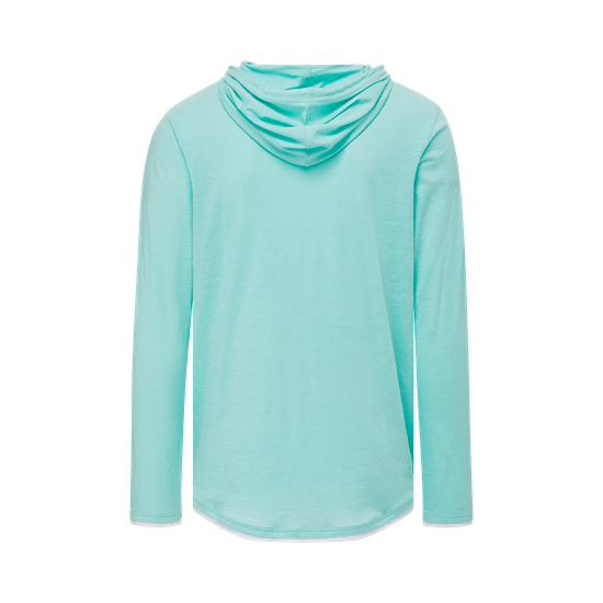 Mv Sport 24401 Unisex Miles Slub Hooded Long Sleeve T-shirt - Oasis