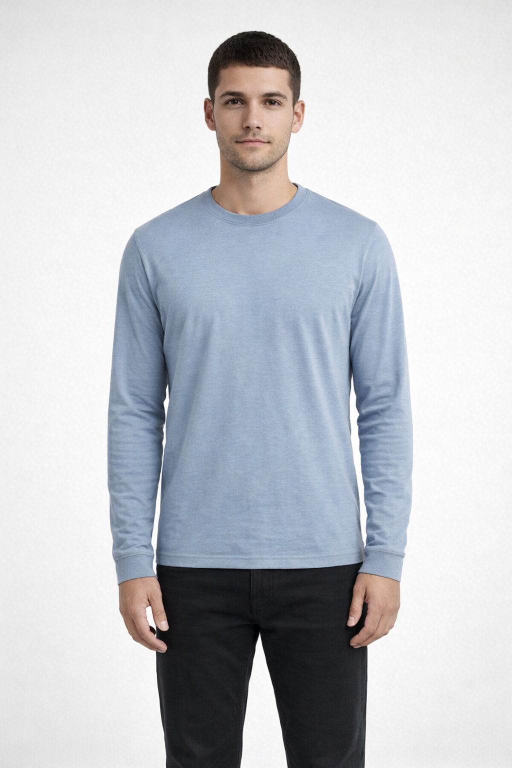 Mv Sport 24405 Summit Sustainable Long Sleeve Tee - Light Denim Htr