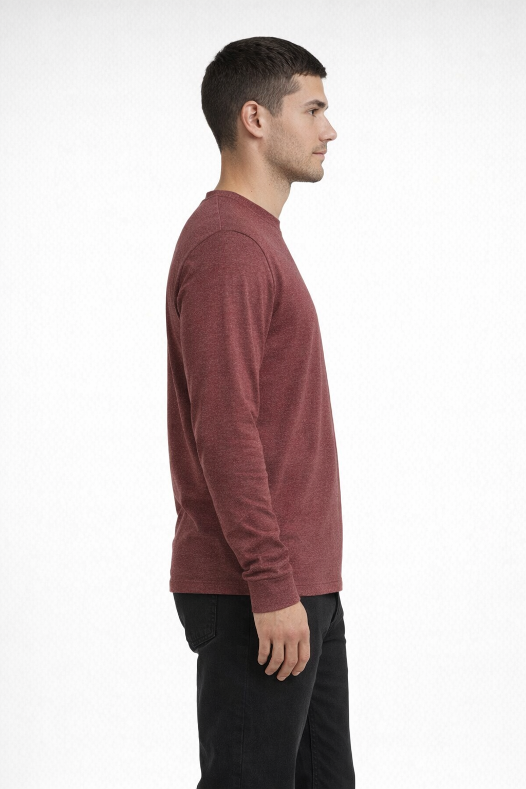 Mv Sport 24405 Summit Sustainable Long Sleeve Tee - Maroon Heather