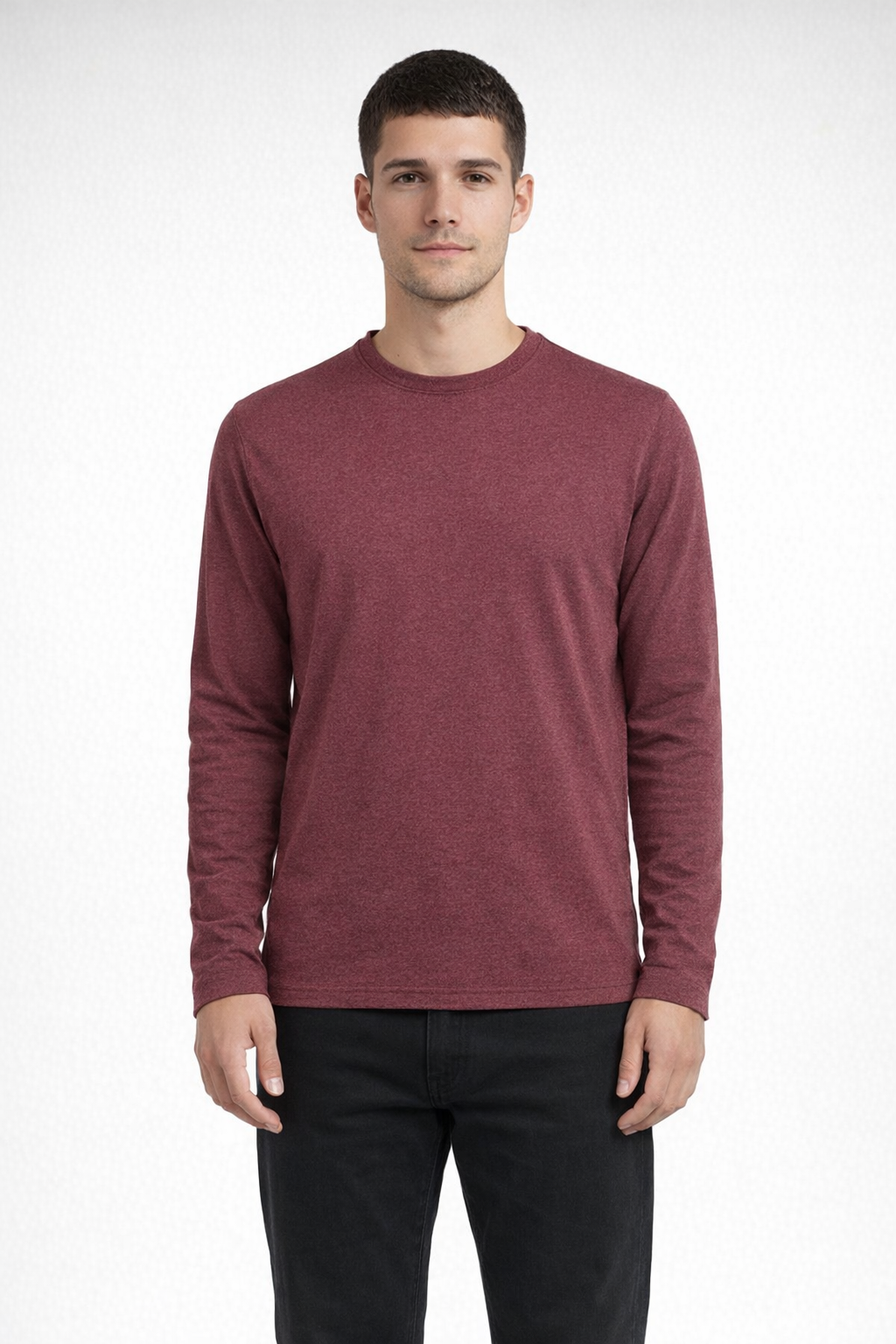 Mv Sport 24405 Summit Sustainable Long Sleeve Tee - Maroon Heather