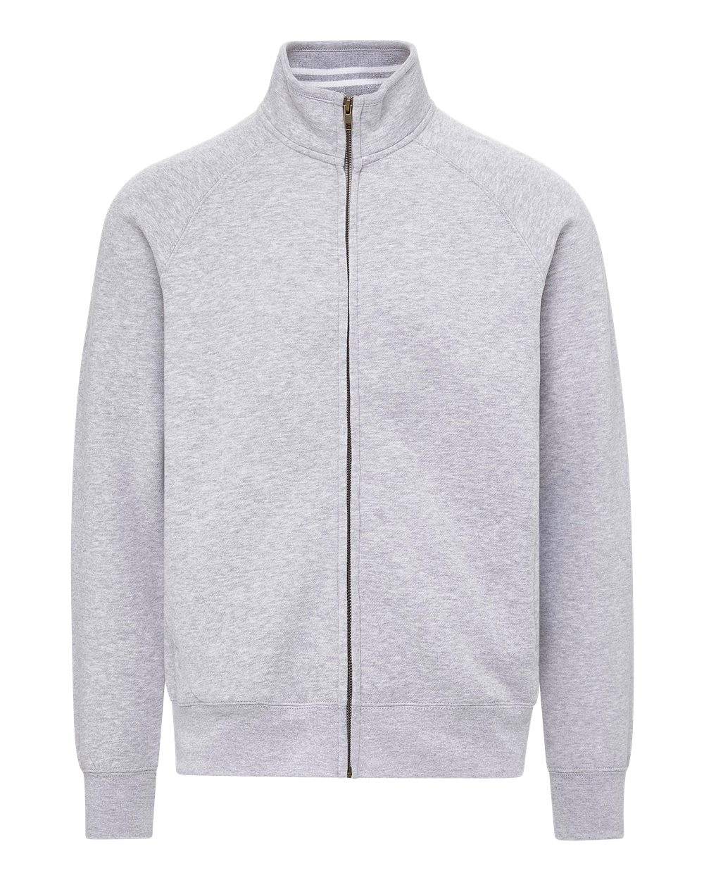 Mv Sport 25157 Men’s Vintage Fleece Track Jacket - Heather Gray
