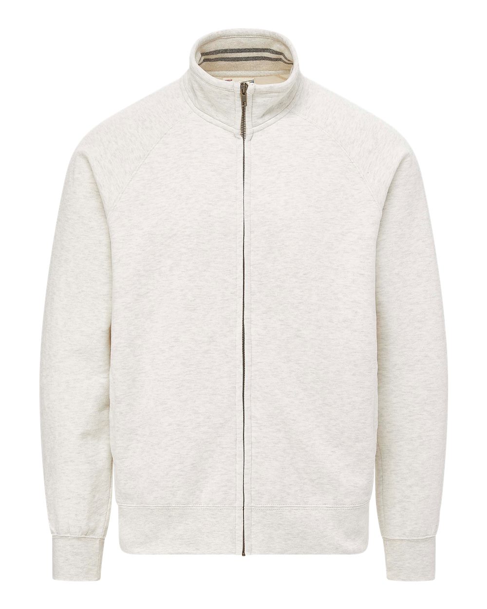 Mv Sport 25157 Men’s Vintage Fleece Track Jacket - Oatmeal