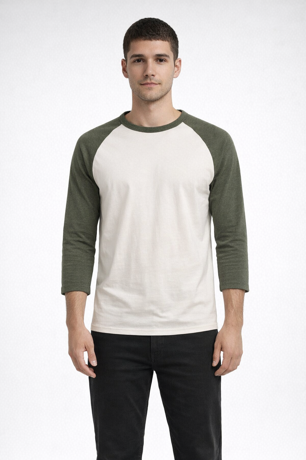 Mv Sport 25412 Mickey Baseball Tee - Vintage Olive