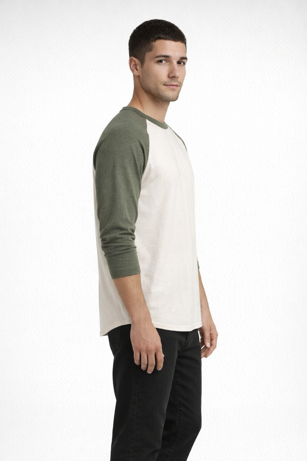Mv Sport 25412 Mickey Baseball Tee - Vintage Olive