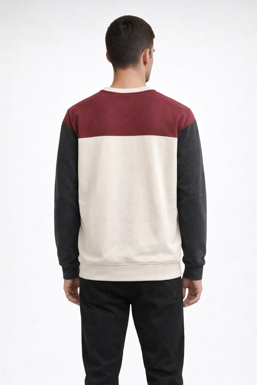 Mv Sport 26145 Unisex Colorblock Crew - Red