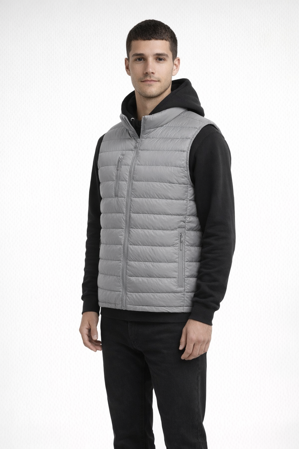 Mv Sport 26717 Weatherproof Polyfill Packable Vest - Chelsea Gray