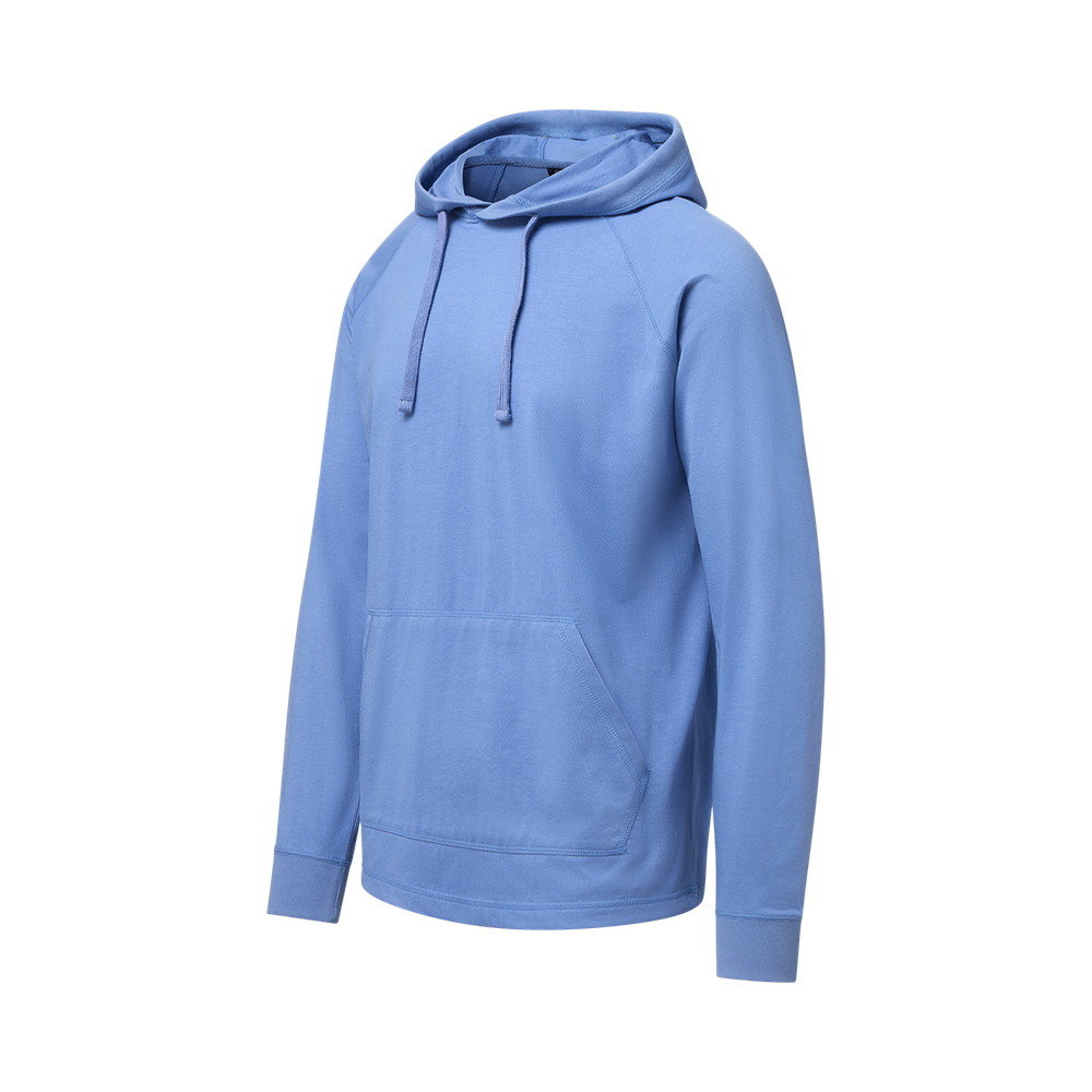 Mv Sport 27406 Sierra Sustainable Long Sleeve Hooded Tee - Blue Iris