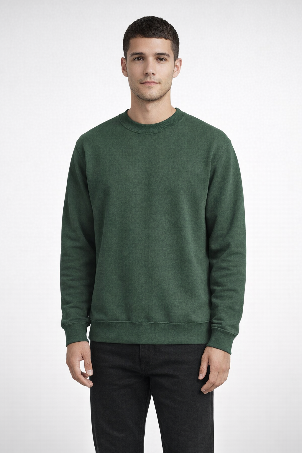 Mv Sport 496 Pro-weave Crewneck 229 - Athletic Forest