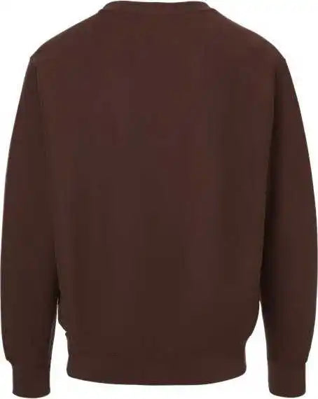 Mv Sport 496 Pro Weave Crewneck Sweatshirt Espresso Brown
