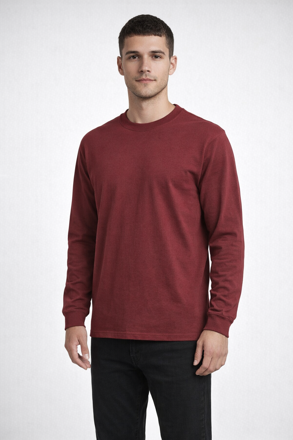 Mv Sport 707 Classic Long Sleeve Tee - Garnet