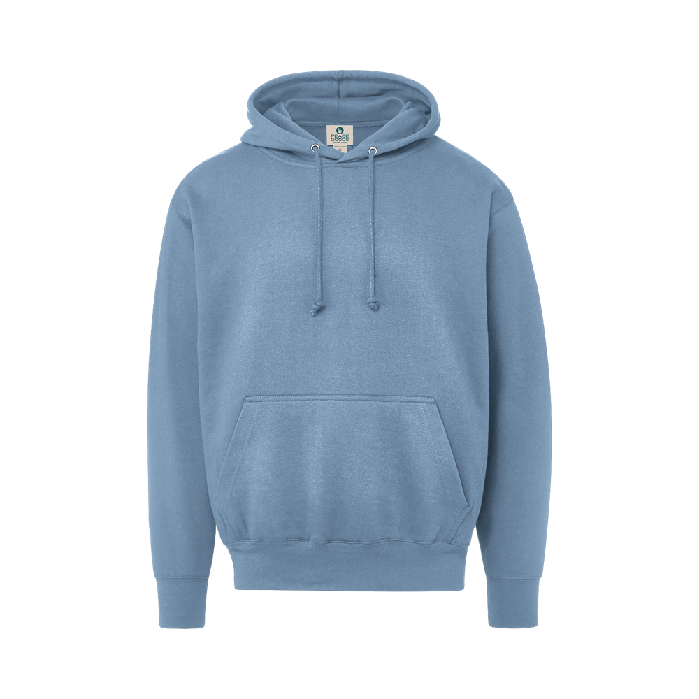 Mv Sport Pg3000 Peace Goods Fleece Hood - Light Denim Htr