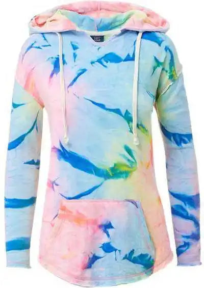 Mv Sport W17122 Women’s Angel Terry Nora Pullover Neon Tie Dye