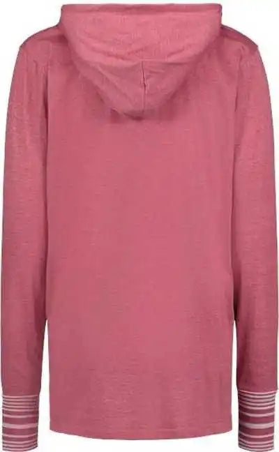 Mv Sport W19439 Women’s Heathered Jersey Hooded Tunic Dusty Rose