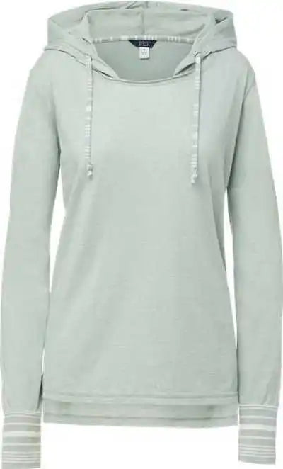 Mv Sport W19439 Women’s Heathered Jersey Hooded Tunic - Greenstone