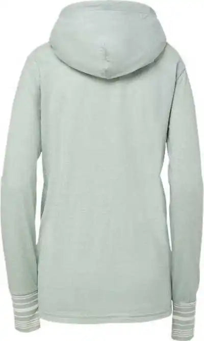 Mv Sport W19439 Women’s Heathered Jersey Hooded Tunic - Greenstone