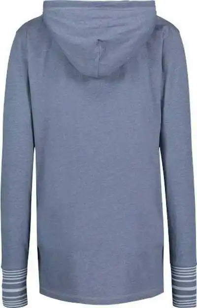 Mv Sport W19439 Women’s Heathered Jersey Hooded Tunic Stonewash