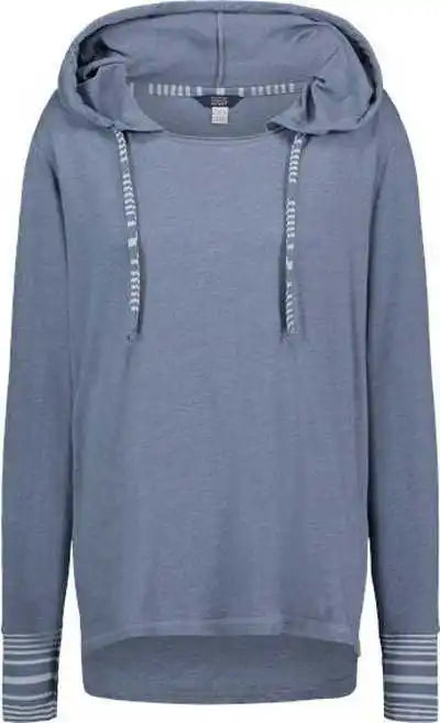 Mv Sport W19439 Women’s Heathered Jersey Hooded Tunic Stonewash